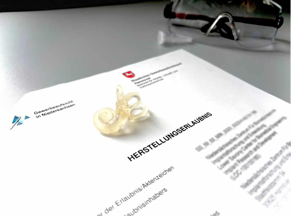 Foto der Herstellungserlaubnis ohne sichtbare Details